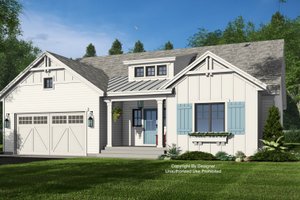 Exterior - Front Elevation 5 for Farmhouse House Plan #51-1392 - 3 bed, 2.5 bath