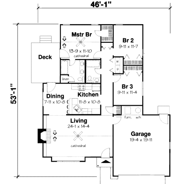 Traditional Floor Plan - Main Floor Plan #312-549