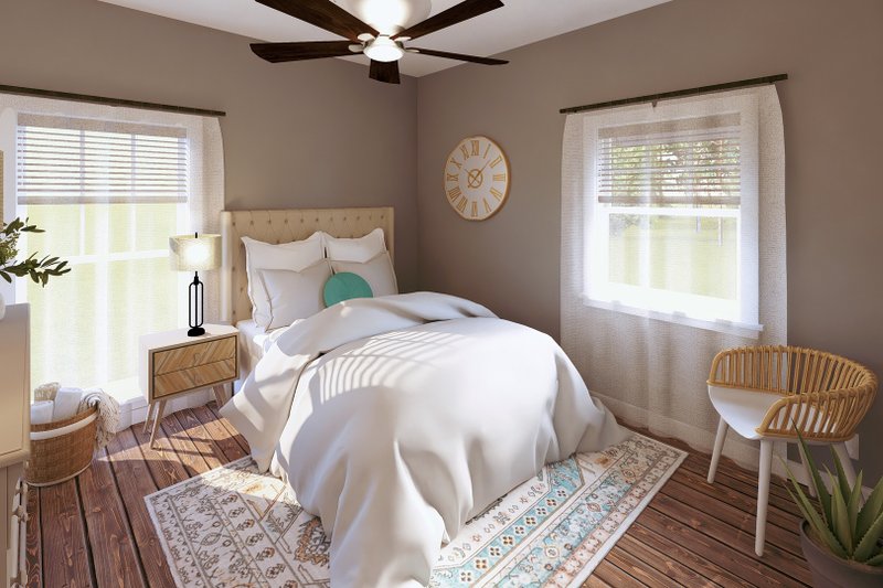 Architectural House Design - Interior - Bedroom 1 for Farmhouse House Plan #44-293 - 3 bed, 2.5 bath
