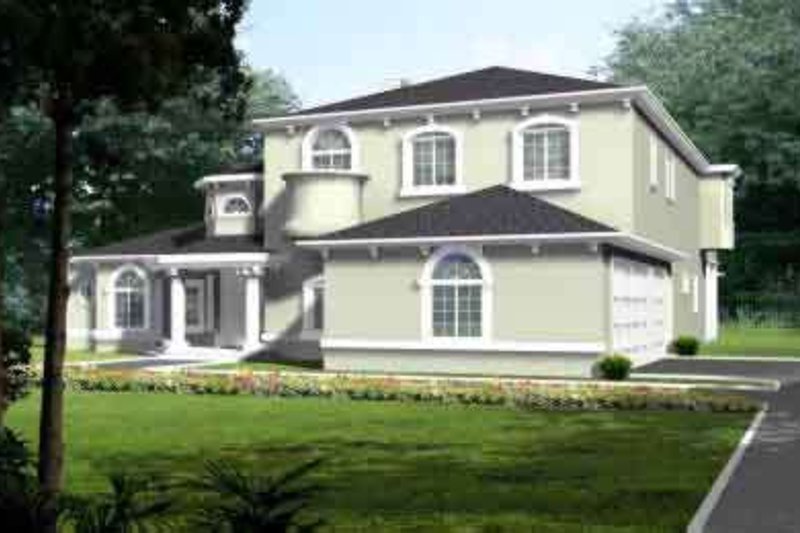 Architectural House Design - European Exterior - Front Elevation Plan #1-911