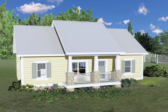 Exterior - Front Elevation 3 for Craftsman House Plan #44-226 - 3 bed, 2 bath