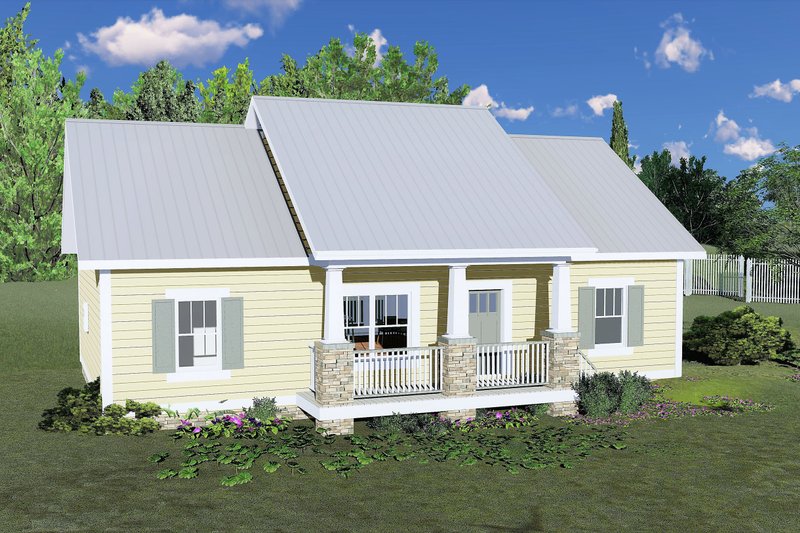 Home Plan - Exterior - Front Elevation 3 for Craftsman House Plan #44-226 - 3 bed, 2 bath
