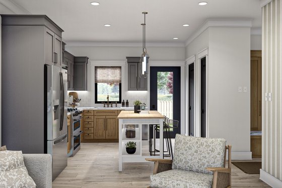 Interior - Kitchen 1 for Modern House Plan #455-571 - 3 bed, 1.5 bath
