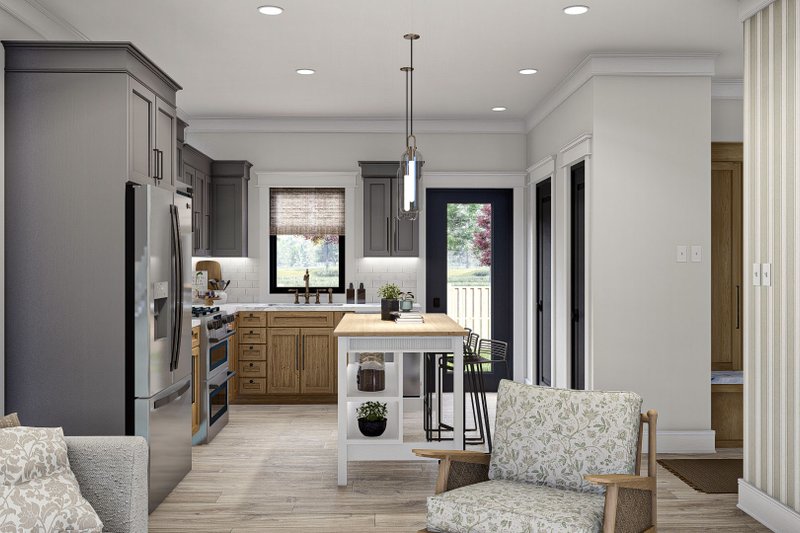 House Blueprint - Interior - Kitchen 1 for Modern House Plan #455-571 - 3 bed, 1.5 bath