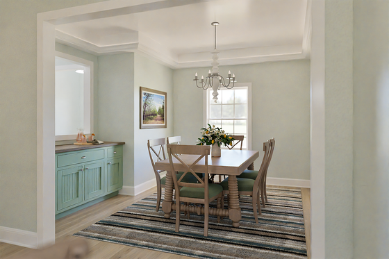 Interior - Dining Room for Farmhouse House Plan #1099-13 - 4 bed, 2.5 bath