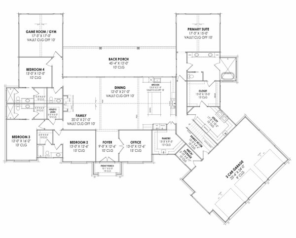 European Floor Plan - Main Floor Plan #1096-22