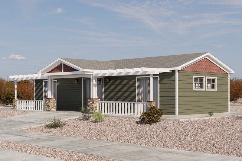 Home Plan - Exterior - Other Elevation 1 for Craftsman House Plan #1106-29 - 2 bed, 1 bath