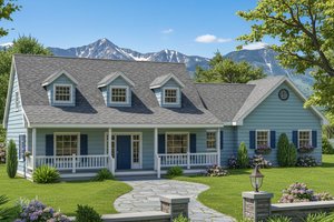 Country Exterior - Front Elevation Plan #101-202