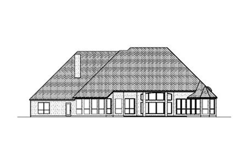Home Plan - Exterior - Rear Elevation for Mediterranean House Plan #84-424 - 4 bed, 4 bath
