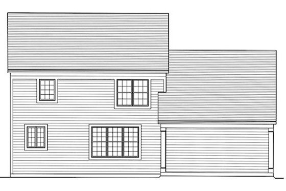 Exterior - Rear Elevation for Traditional House Plan #46-474 - 4 bed, 2.5 bath