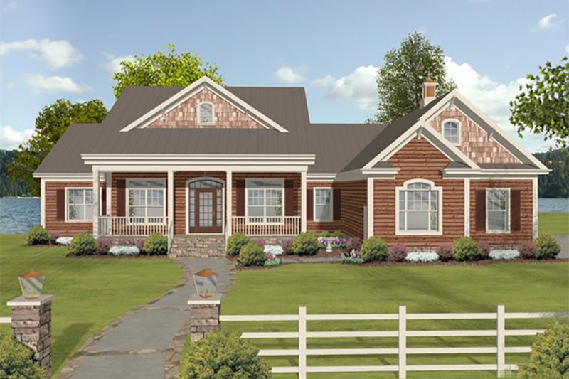 Home Plan - Beach House, Front Elevation 