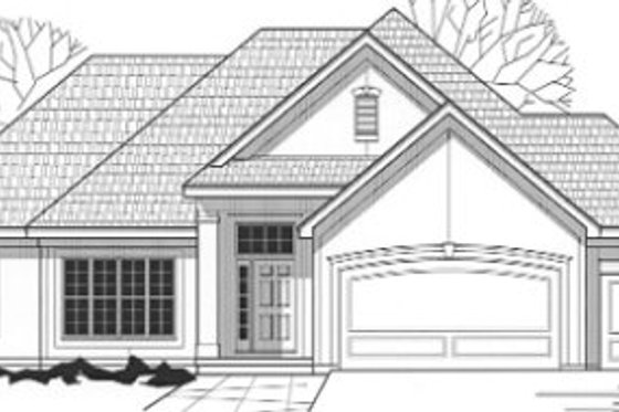 Exterior - Front Elevation for Traditional House Plan #67-817 - 4 bed, 3 bath