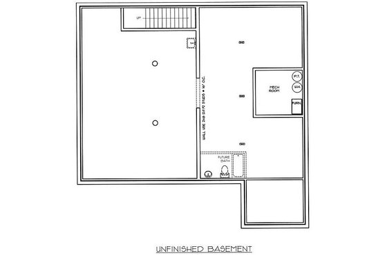 Floor Plan - Lower Floor for Log House Plan #117-502 - 1 bed, 2.5 bath