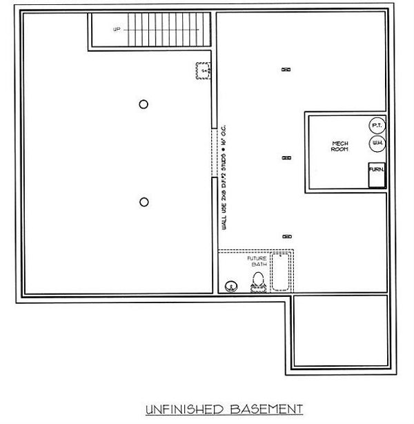 Home Plan - Log Floor Plan - Lower Floor Plan #117-502