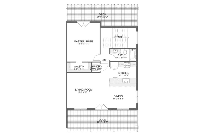 House Plan Design - Floor Plan - Upper Floor for Barndominium House Plan #1060-371 - 1 bed, 2 bath