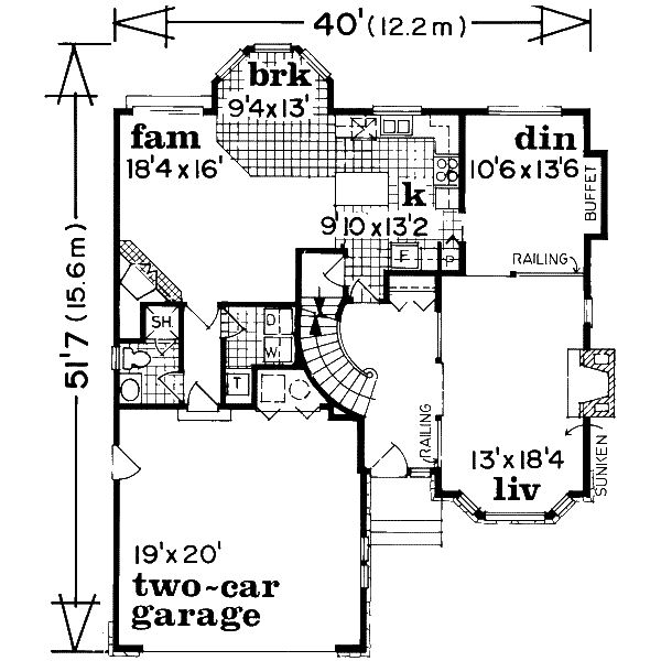 European Floor Plan - Main Floor Plan #47-577