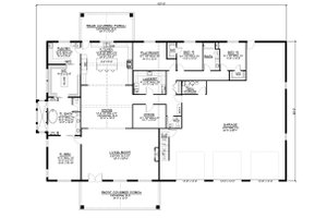 Floor Plan - Main Floor for Country House Plan #1064-244 - 3 bed, 2.5 bath