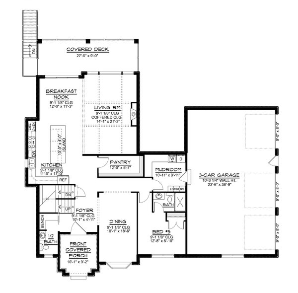 Architectural House Design - Floor Plan - Main Floor for Traditional House Plan #1064-502 - 7 bed, 4.5 bath