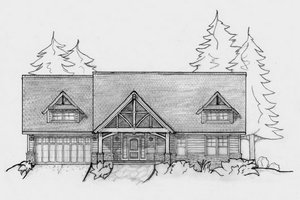 Craftsman Exterior - Front Elevation Plan #487-1