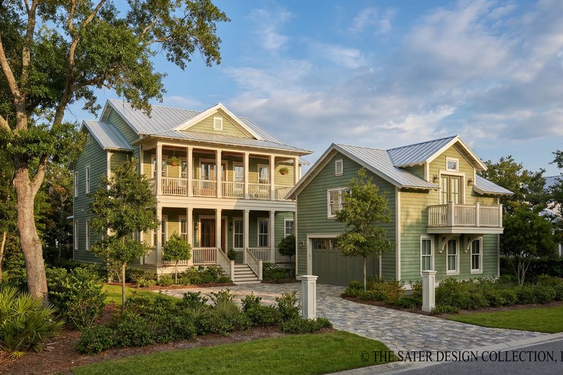 Country Style House Plan - 4 Beds 4.5 Baths 3348 Sq/Ft Plan #930-87 Exterior