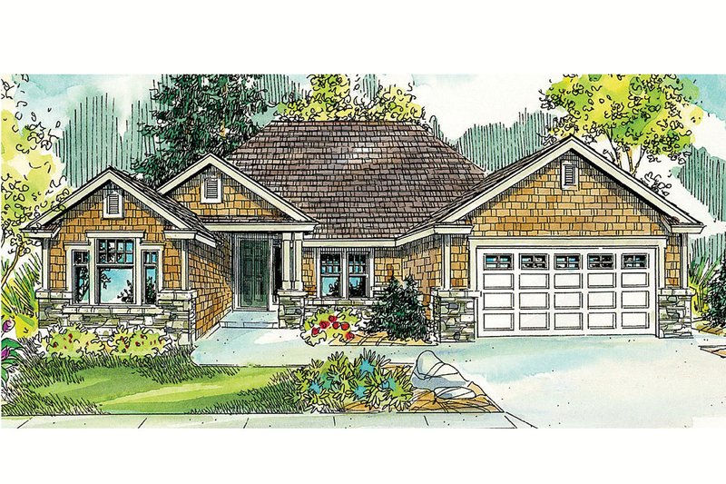 House Blueprint - Craftsman Exterior - Front Elevation Plan #124-765