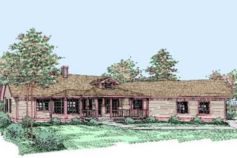 Dream House Plan - Ranch Exterior - Front Elevation Plan #60-406