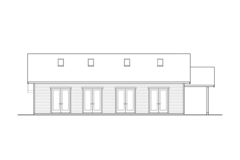 Dream House Plan - Exterior - Rear Elevation for Craftsman House Plan #124-1339, 1 bath