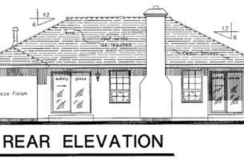 House Plan Design - Exterior - Rear Elevation for Mediterranean House Plan #18-111 - 3 bed, 2 bath