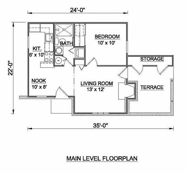 Tudor Floor Plan - Main Floor Plan #116-222