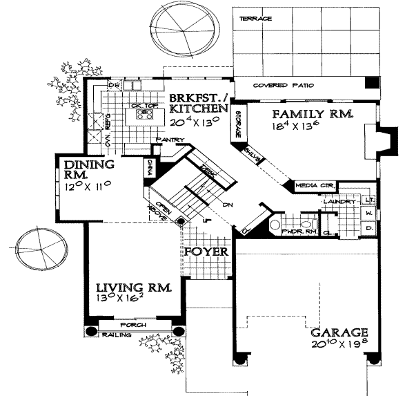 House Blueprint - Traditional Floor Plan - Main Floor Plan #72-459