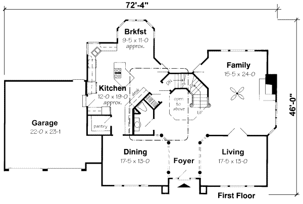 Traditional Floor Plan - Main Floor Plan #312-400