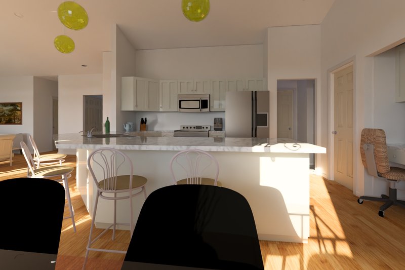 House Blueprint - Interior - Kitchen 2 for Traditional House Plan #126-237 - 2 bed, 2 bath