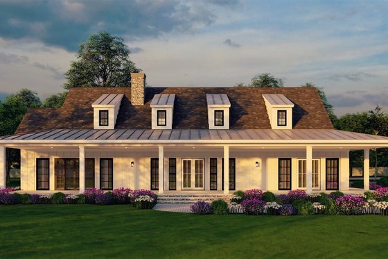 Exterior - Front Elevation 3 for Farmhouse House Plan #54-454 - 3 bed, 3.5 bath