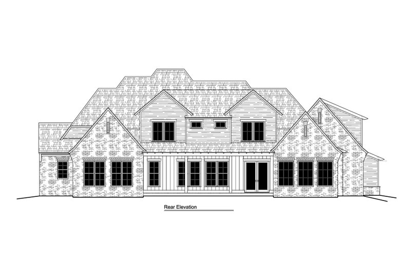 Architectural House Design - Exterior - Rear Elevation for Traditional House Plan #1081-29 - 5 bed, 5.5 bath