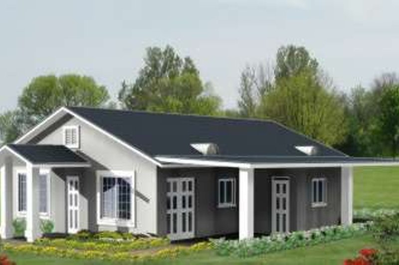 House Design - Adobe / Southwestern Exterior - Front Elevation Plan #1-264