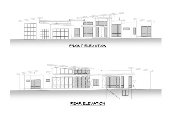 Exterior - Other Elevation 1 for Contemporary House Plan #1066-195 - 4 bed, 4.5 bath