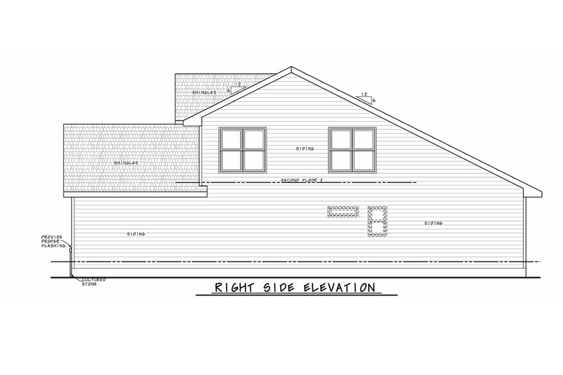 House Blueprint - Exterior - Other Elevation 1 for Traditional House Plan #20-2394 - 4 bed, 3 bath