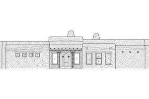 Adobe / Southwestern Exterior - Front Elevation Plan #24-281