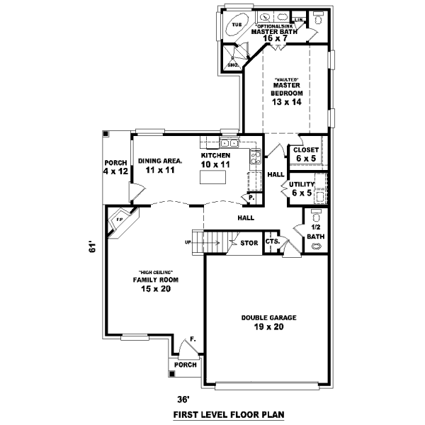 Traditional Floor Plan - Main Floor Plan #81-13618