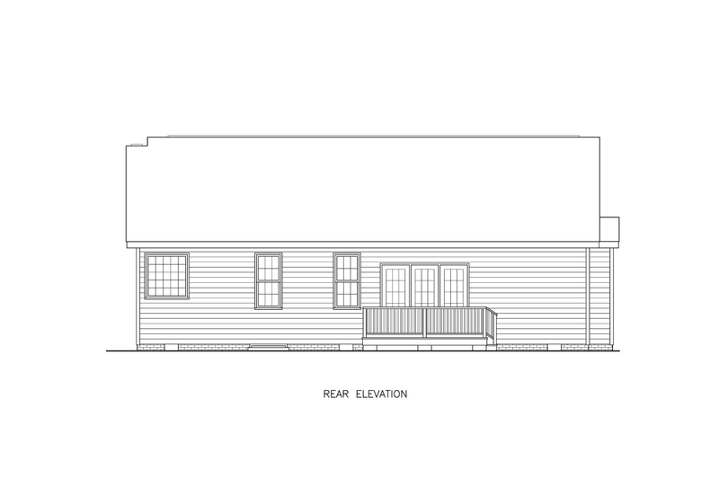 Architectural House Design - Exterior - Other Elevation for Ranch House Plan #54-653 - 3 bed, 2 bath