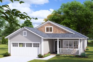 Cottage Exterior - Front Elevation Plan #513-2236