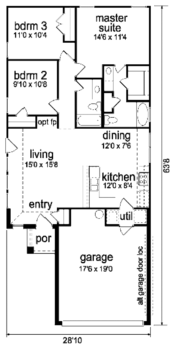 Traditional Floor Plan - Main Floor Plan #84-296