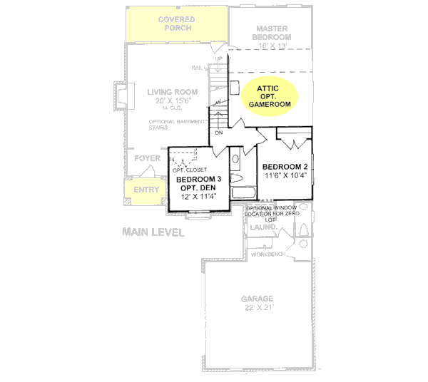 House Blueprint - Traditional Floor Plan - Upper Floor Plan #20-1358