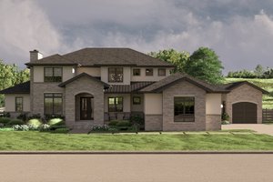 Mediterranean Exterior - Front Elevation Plan #455-394