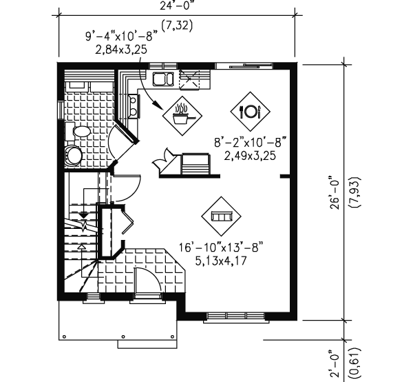 Home Plan - Traditional Floor Plan - Main Floor Plan #25-4022