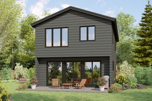 Exterior - Rear Elevation for Contemporary House Plan #48-1144 - 3 bed, 2.5 bath