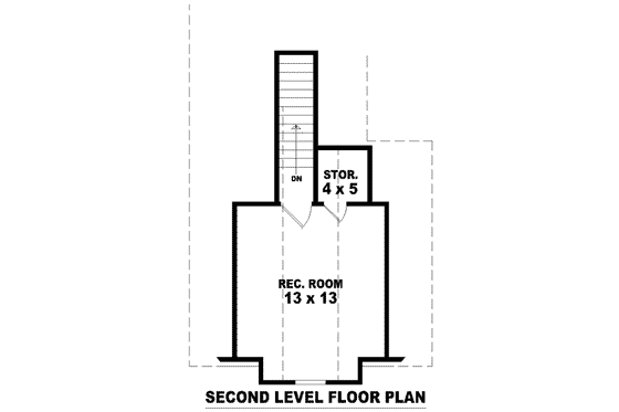 Floor Plan - Upper Floor for European House Plan #81-867 - 2 bed, 2 bath