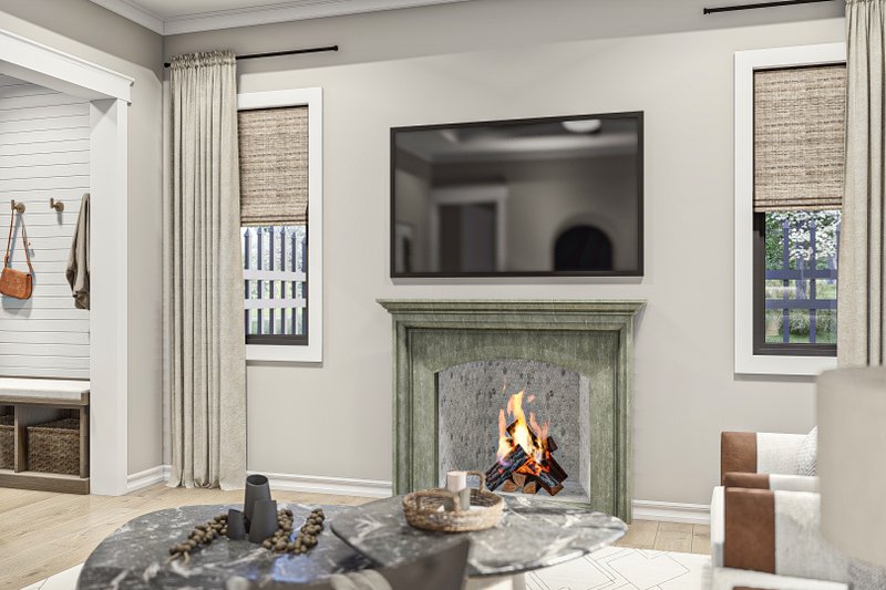 Home Plan - Interior - Family Room 2 for Southern House Plan #455-546 - 3 bed, 2 bath