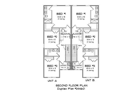 Floor Plan - Upper Floor for Cottage House Plan #513-2253 - 6 bed, 5 bath