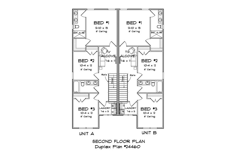 Home Plan - Floor Plan - Upper Floor for Cottage House Plan #513-2253 - 6 bed, 5 bath